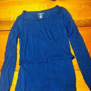 Motherhood Maternity Royal Blue Nursing Top